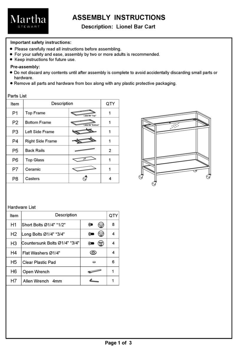 Martha Stewart Lionel Assembly instructions