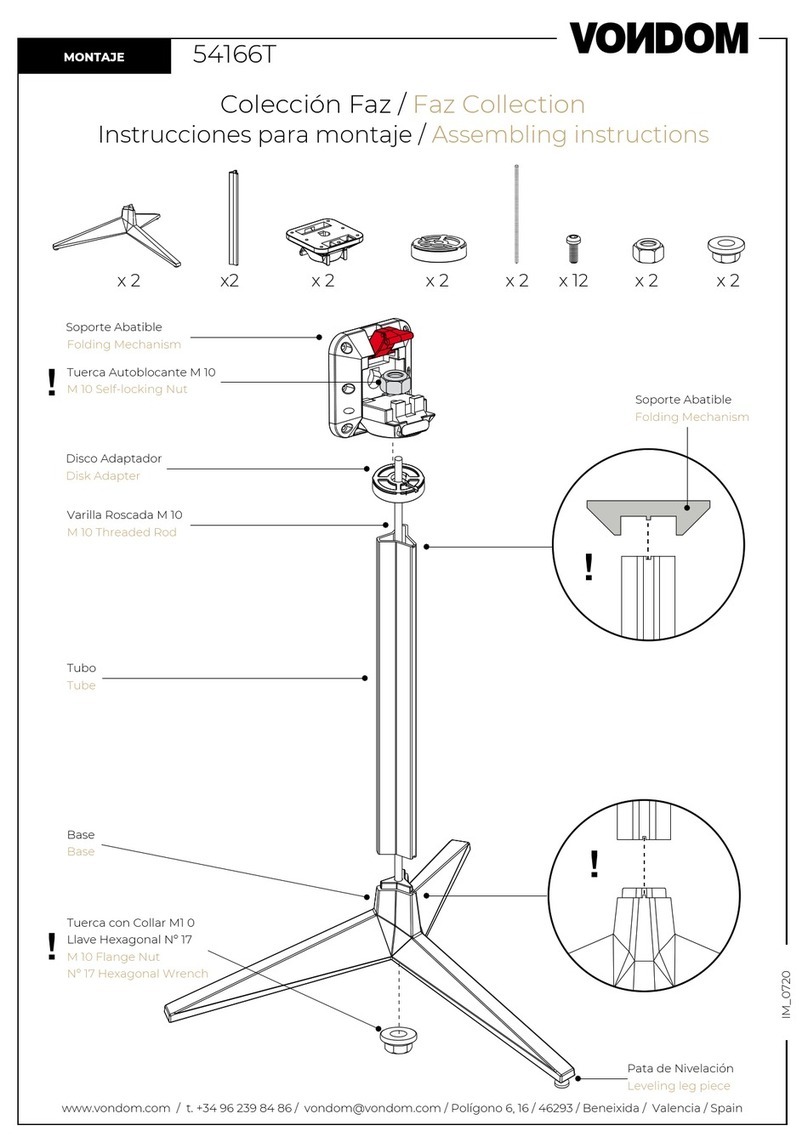 VONDOM Faz 54166T Assembling instructions