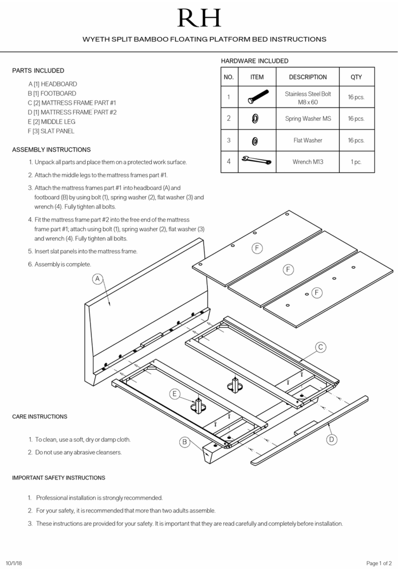 RH WYETH SPLIT BAMBOO FLOATING PLATFORM instructions RH WYETH SPLIT BAMBOO FLOATING PLATFORM instructions
