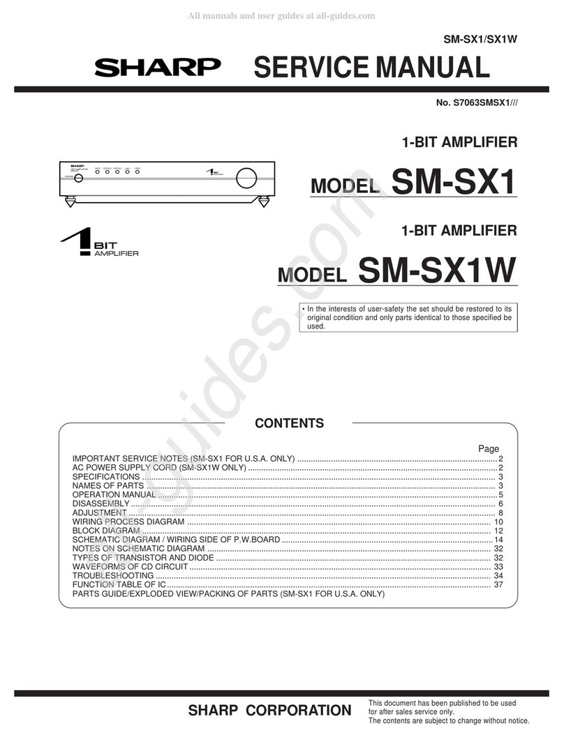 Sharp SM-SX1 User manual