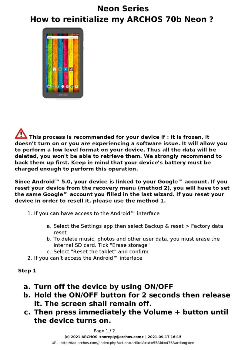 Archos Neon Series How-to