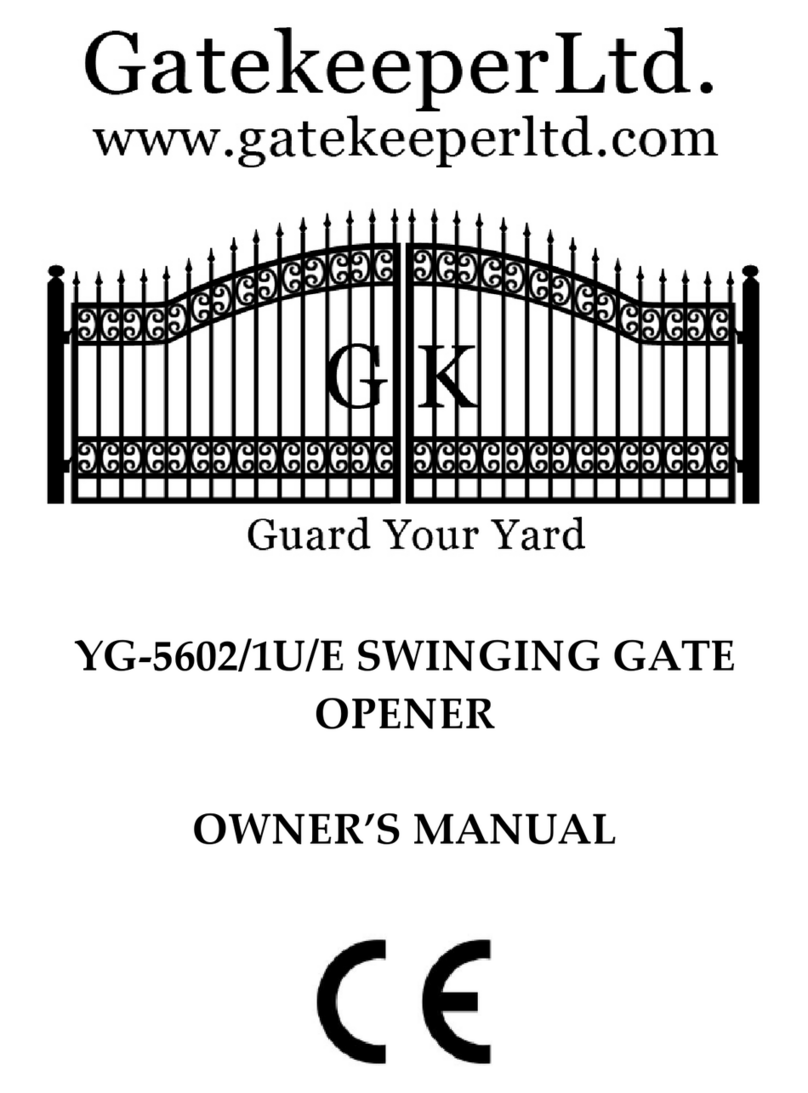 Gatekeeper YG-5602/1U/E owner's manual