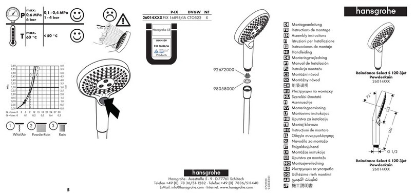 Hans Grohe Raindance E 120 3-Jet Series User manual Hans Grohe Raindance E 120 3-Jet Series User manual