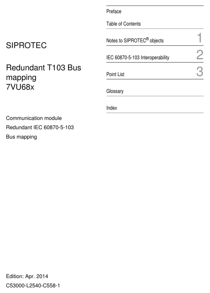 Siemens SIPROTEC T103 User manual