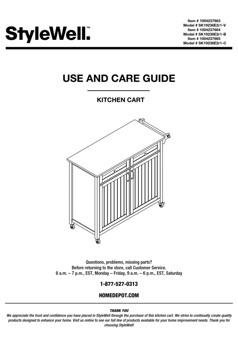 HOMEDEPOT Stylewell SK19238E2r1-V Use and care guide