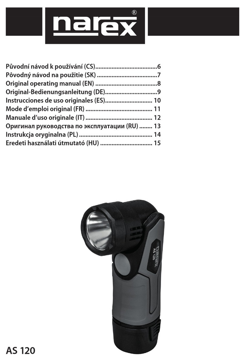 Narex AS 120 Installation instructions