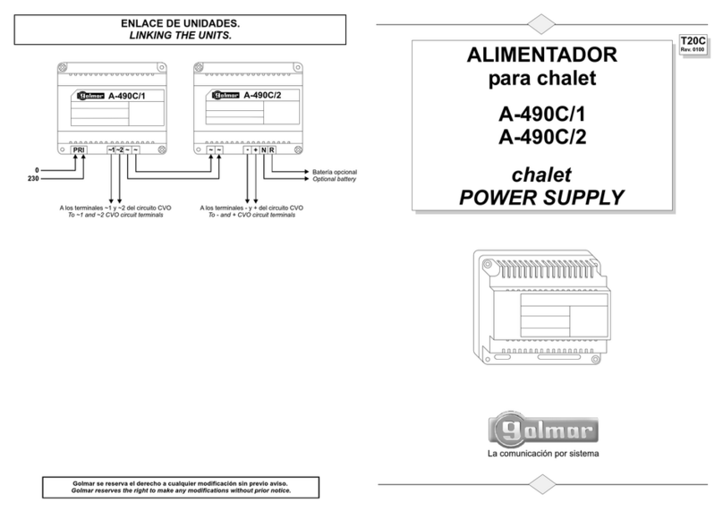 golmar A-490C/1 quick start guide