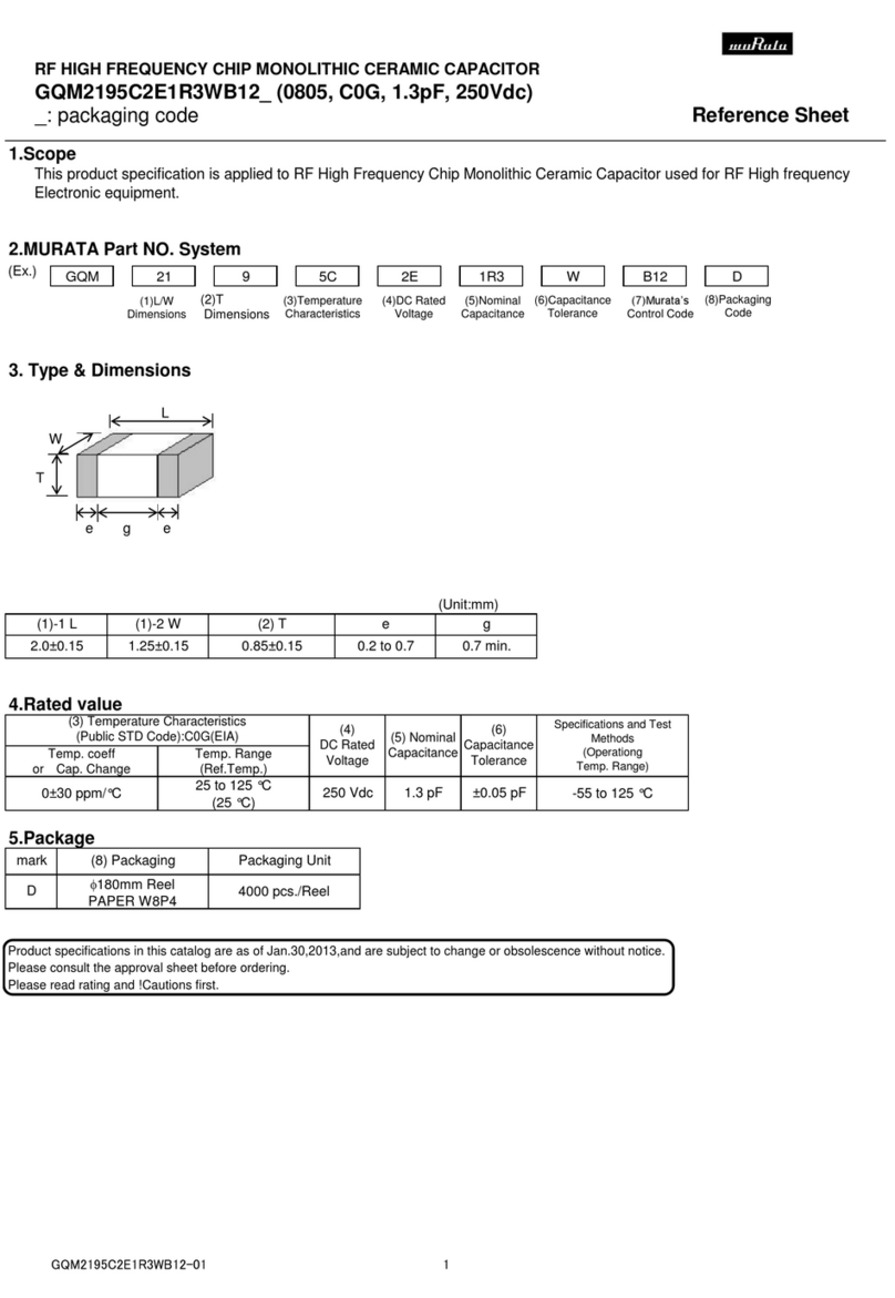 Murata GQM2195C2E1R3WB12 Series Reference sheet
