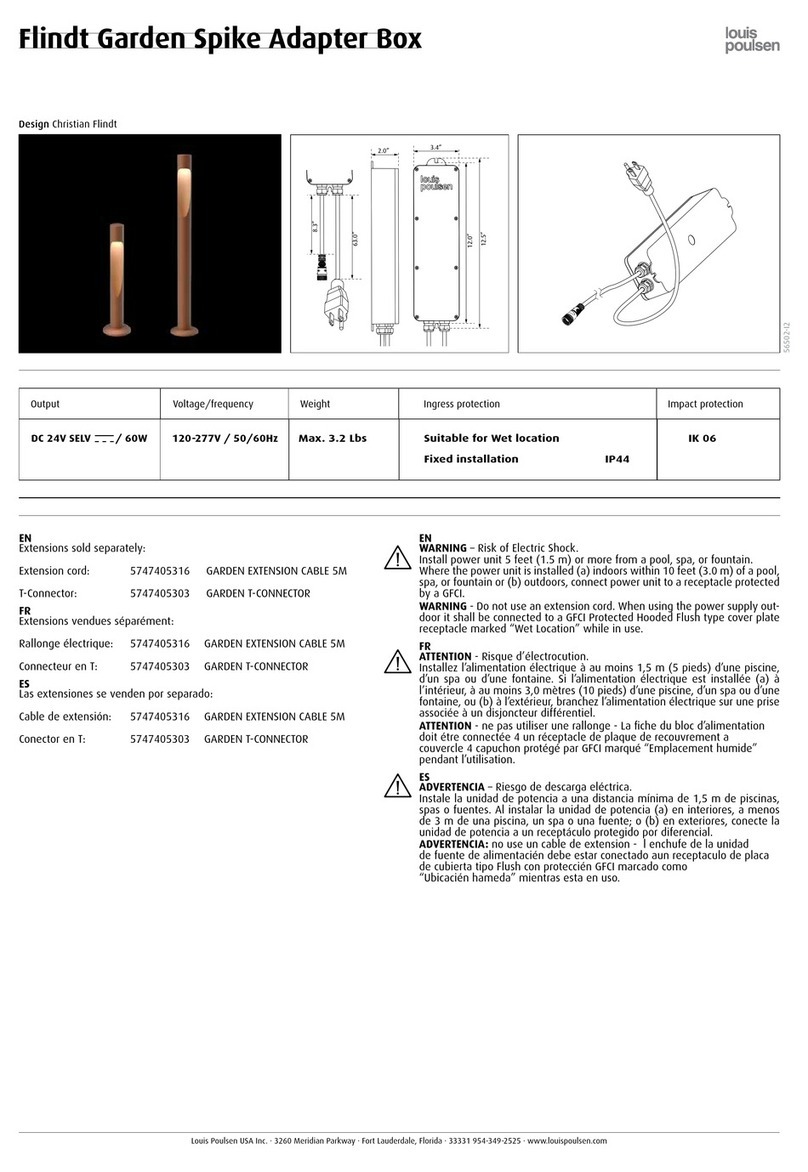 louis poulsen Flindt Garden Spike Adapter Box Mounting instruction