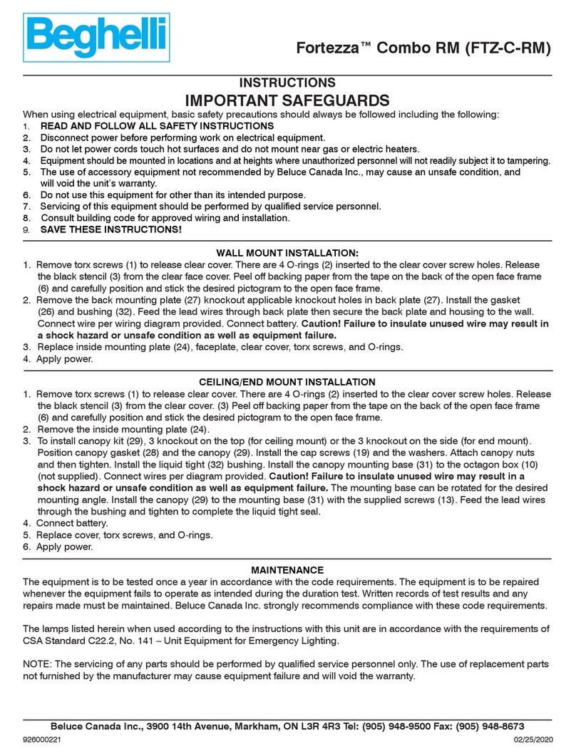 Beghelli Fortezza Combo RM User manual