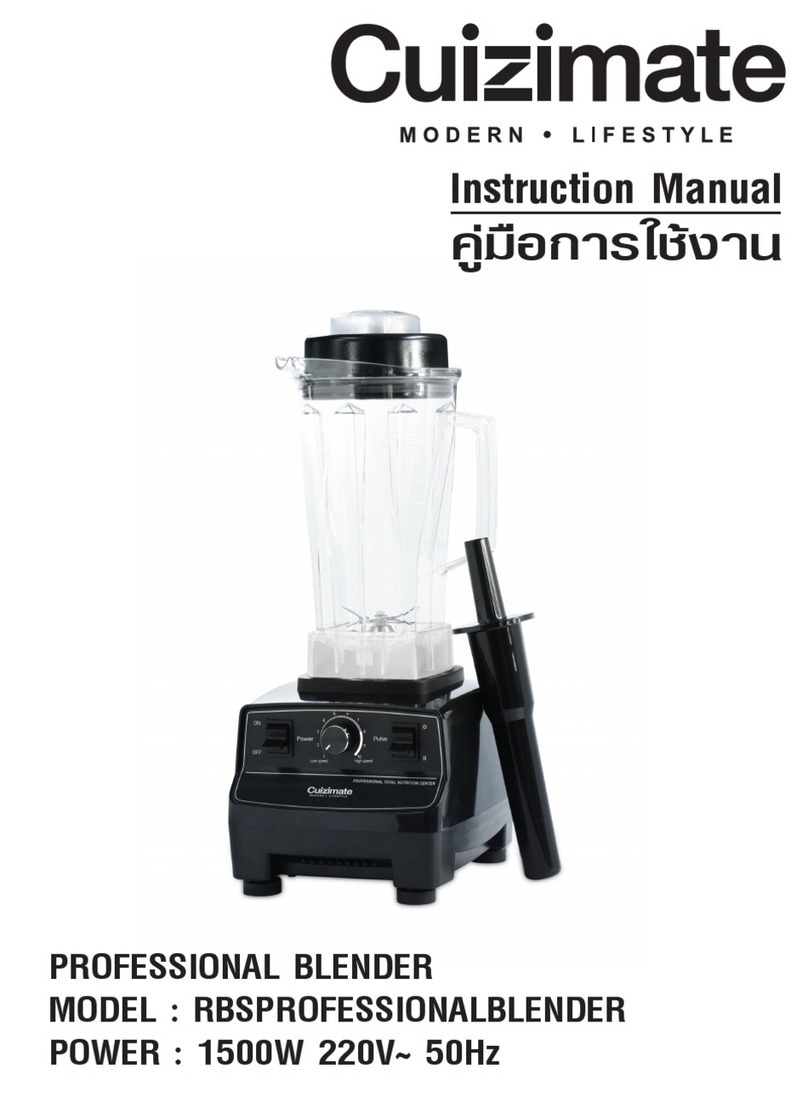 Cuizimate RBSPROFESSIONALBLENDER instruction manual