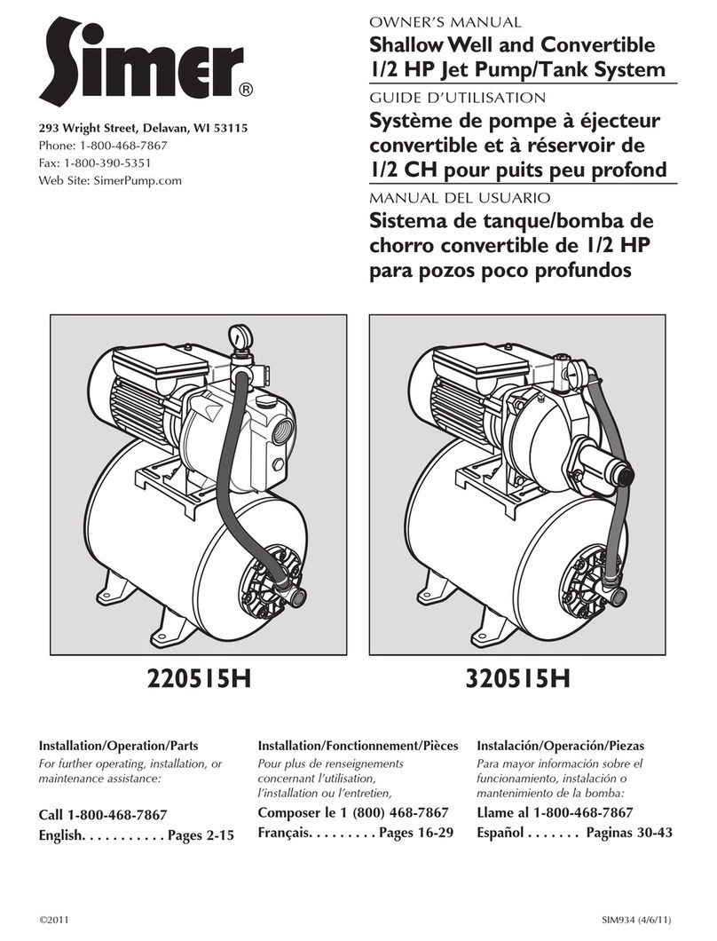 Simer 320515H User manual