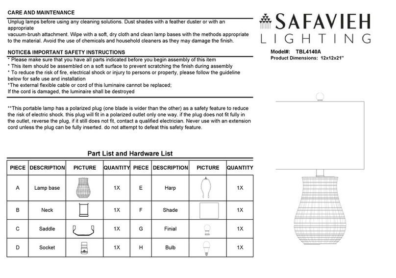 Safavieh TBL4140A manual