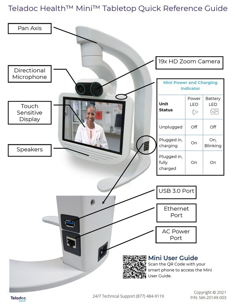 Teladoc Health Mini MA-20149-003 Quick reference guide