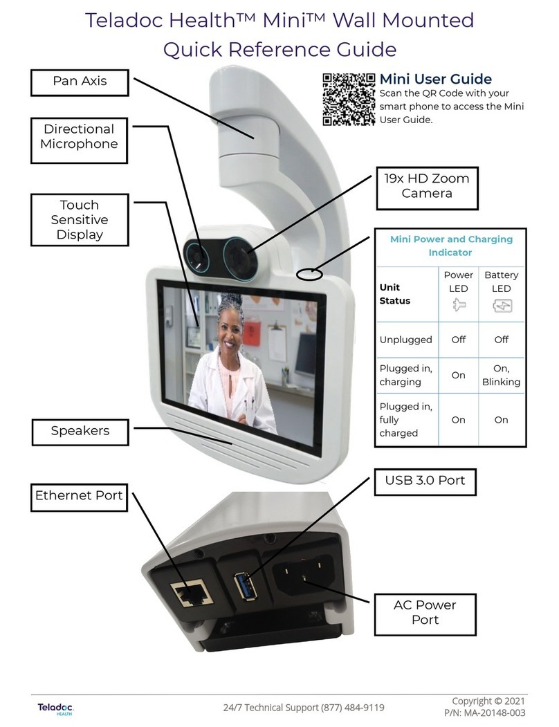Teladoc Health Mini MA-20148-003 Quick reference guide