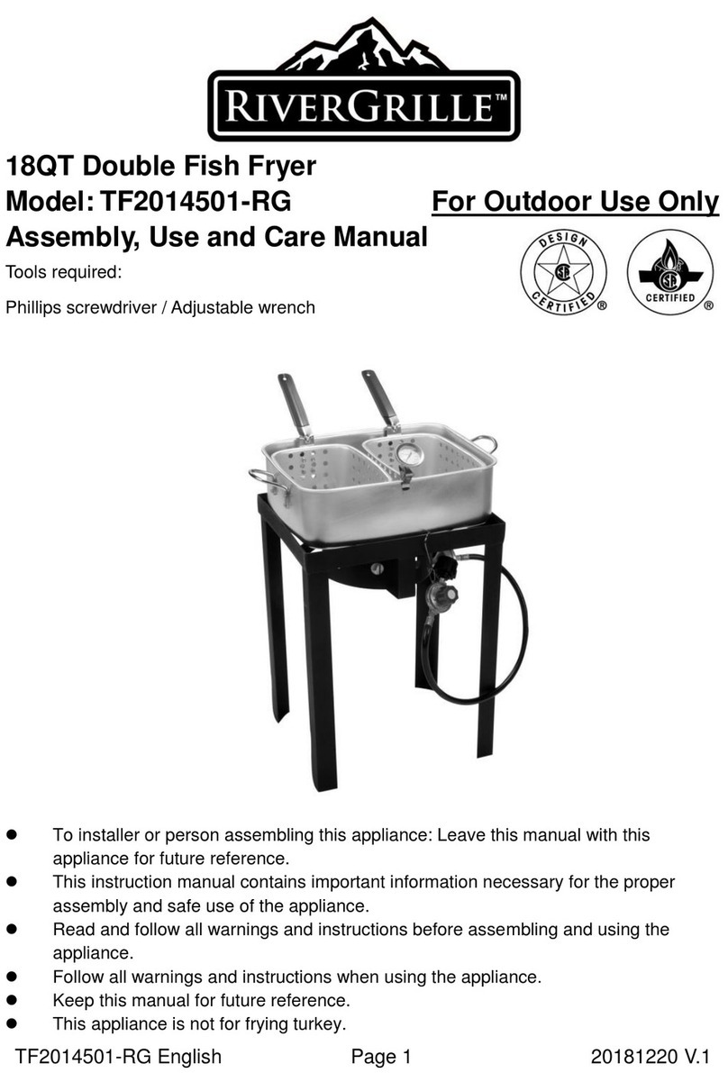 RiverGrille TF2014501-RG Assembly, use and care manual