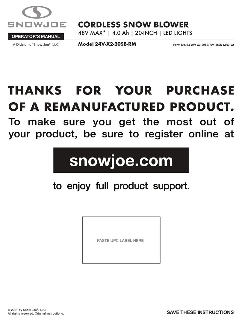 SNOWJOE 24V-X2-20SB-RM User manual