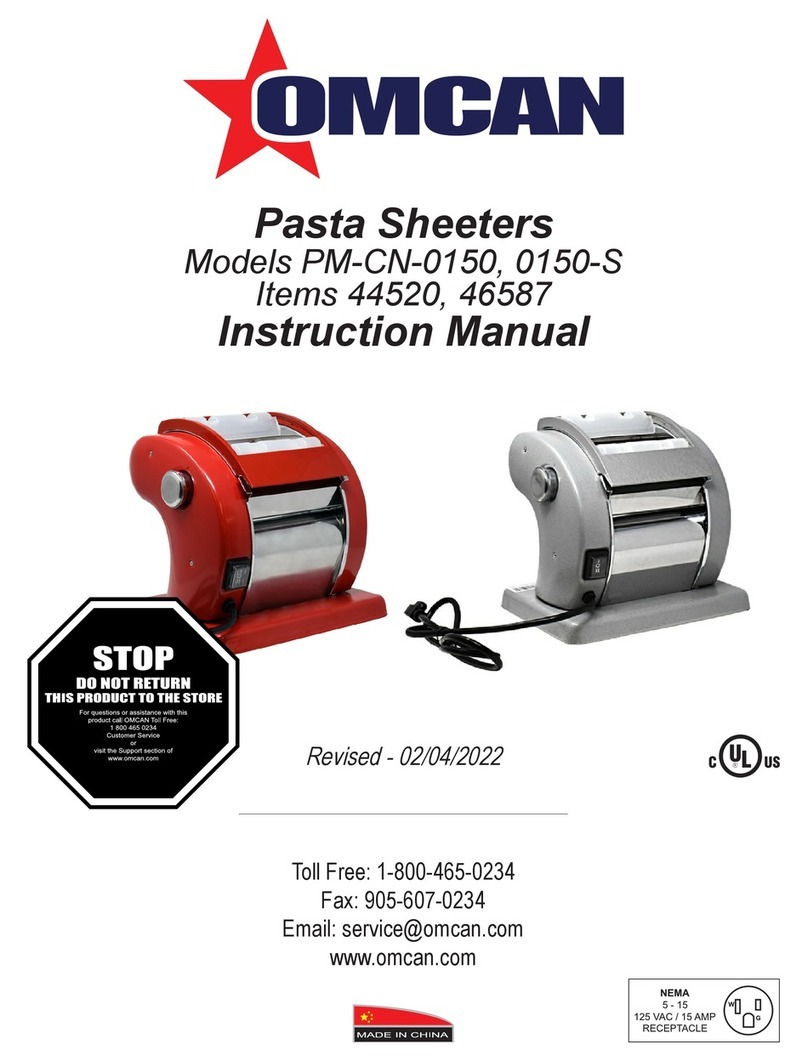 Omcan PM-CN-0150 instruction manual