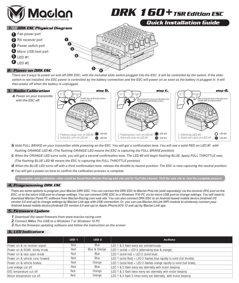 Maclan DRK 160+TSR Edition ESC User manual