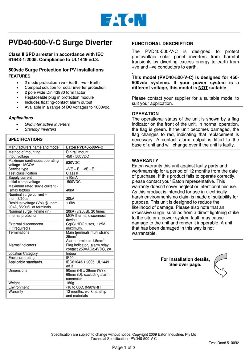 Eaton PVD40 Series User manual
