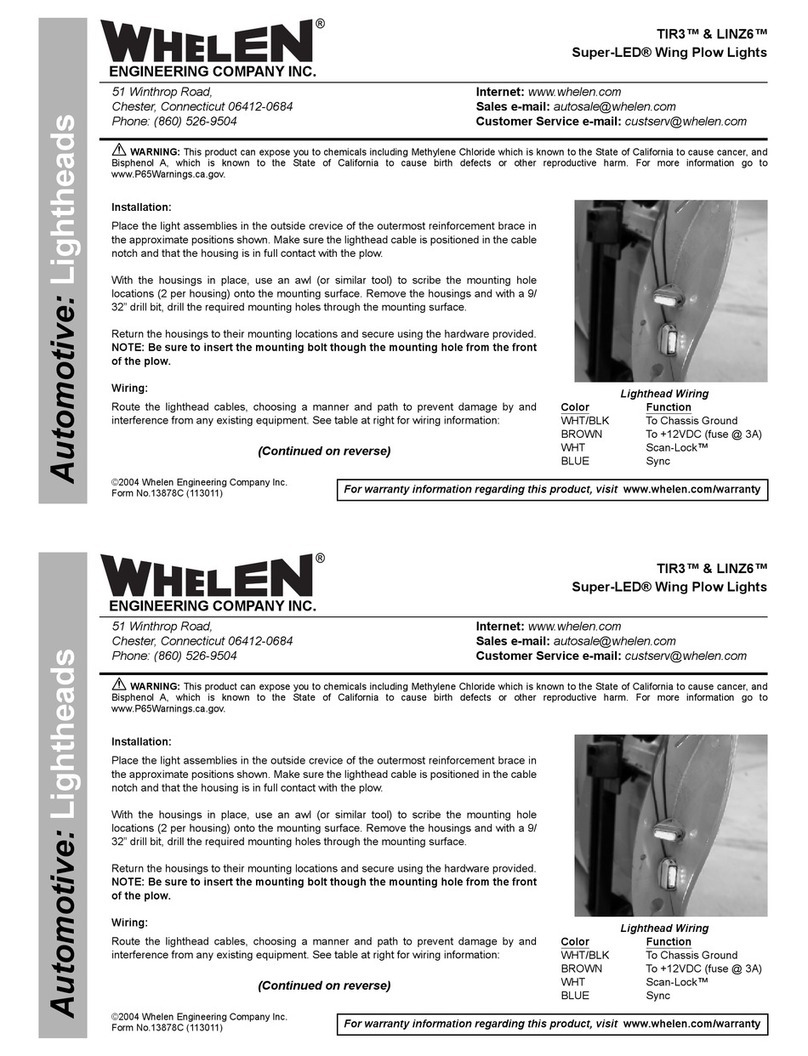Whelen Engineering Company TIR3 quick start guide