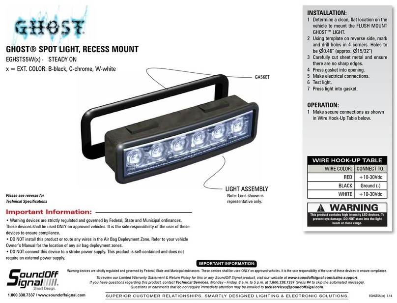 Soundoff Signal Ghost EGHST5DB quick start guide