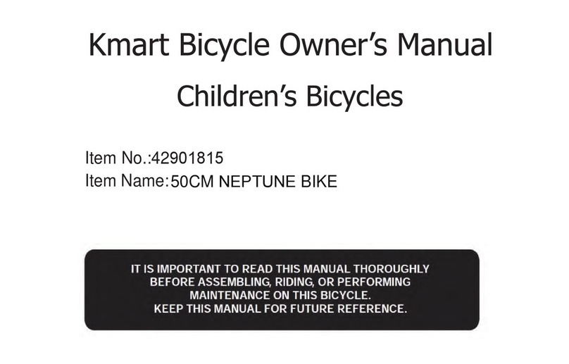 KMART NEPTUNE BIKE User manual