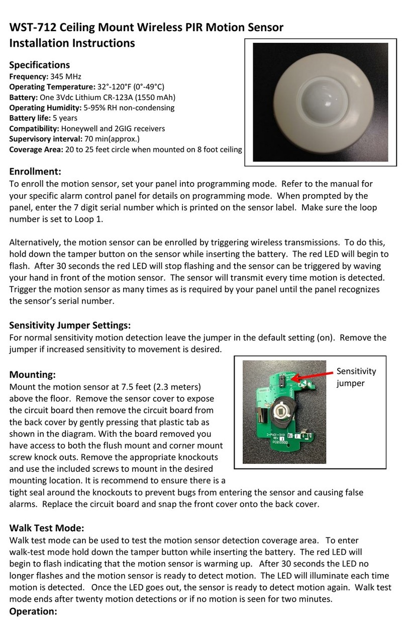 Ecolink WST-712 installation instructions