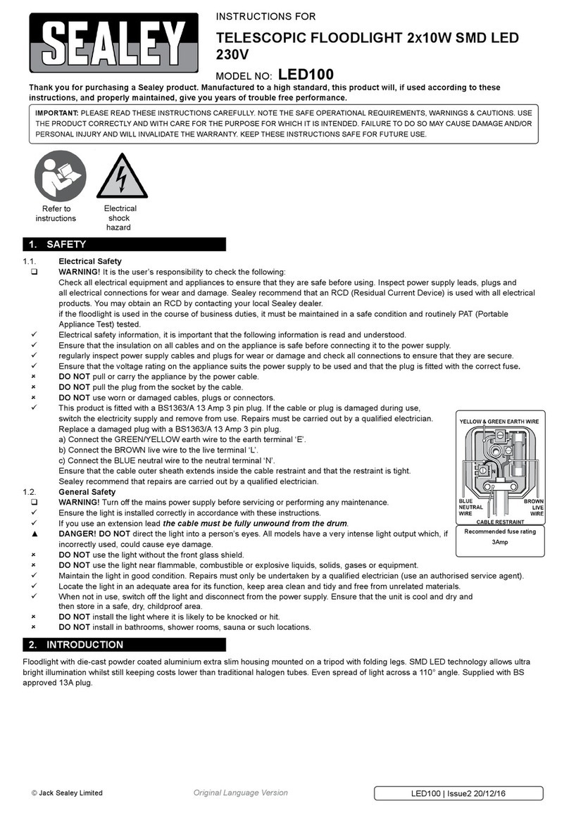Sealey LED100 instructions