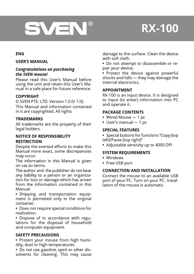 Sven RX-100 user manual