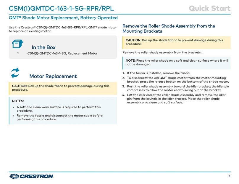 Crestron CSM-QMTDC-163-1-SG-RPR User manual