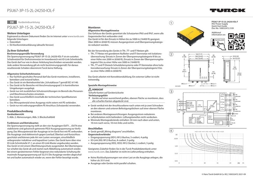turck PSU67-3P-1S-2L-24250-IOL-F User manual