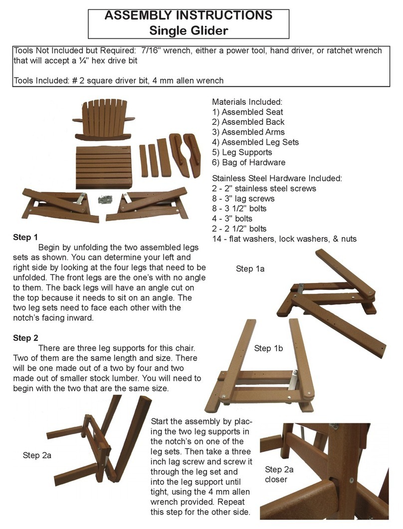 Perfect Choice Single Glider Assembly instructions