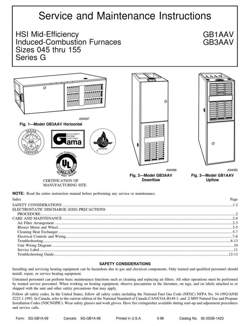Bryant Series D Service and maintenance instructions