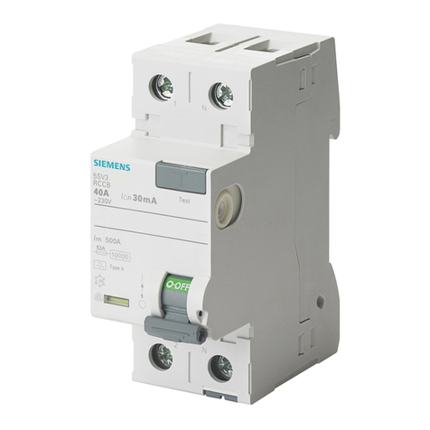 Siemens 5SV3 Series User manual Siemens 5SV3 Series User manual