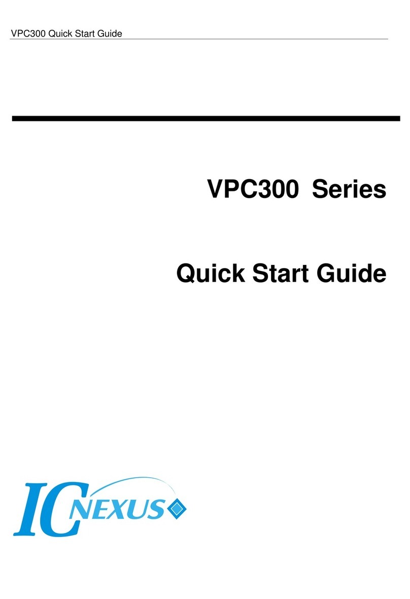 IC nexus VPC300 Series quick start guide IC nexus VPC300 Series quick start guide