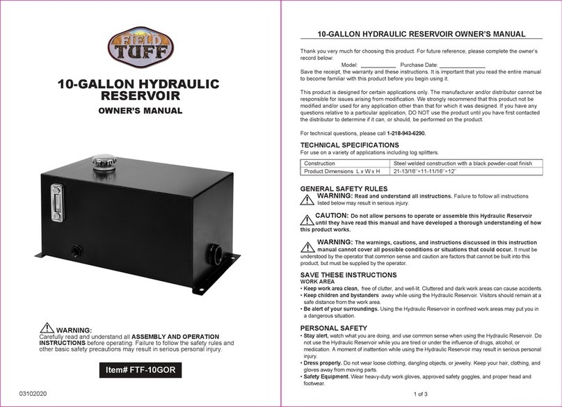 Field Tuff FTF-10GOR owner's manual