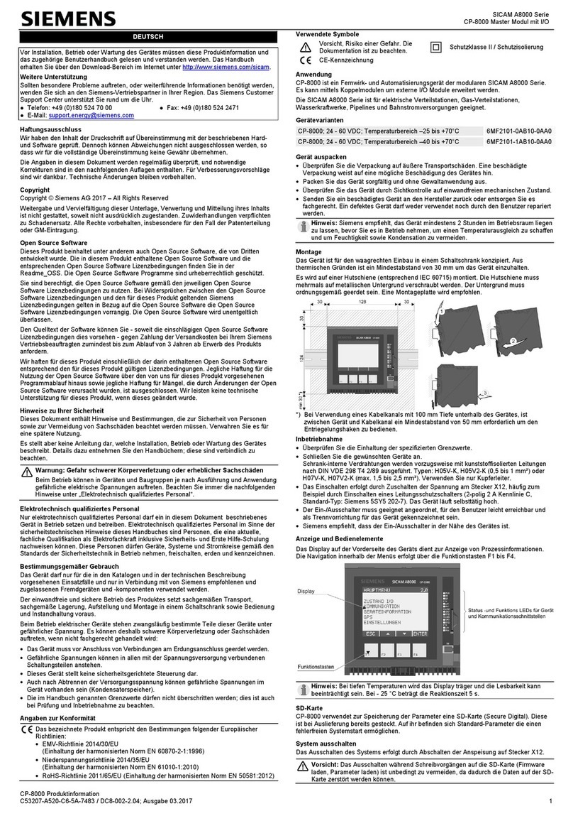 Siemens CP-8000 User manual Siemens CP-8000 User manual