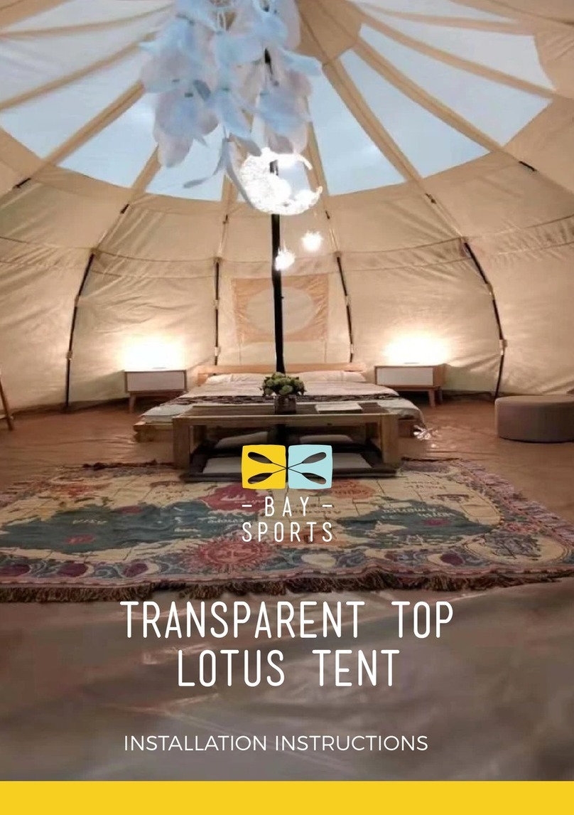 BAY SPORTS TRANSPARENT TOP LOTUS TENT installation instructions