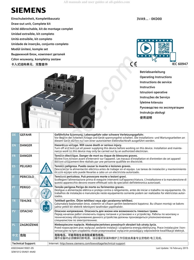 Siemens 3VA1 Series User manual