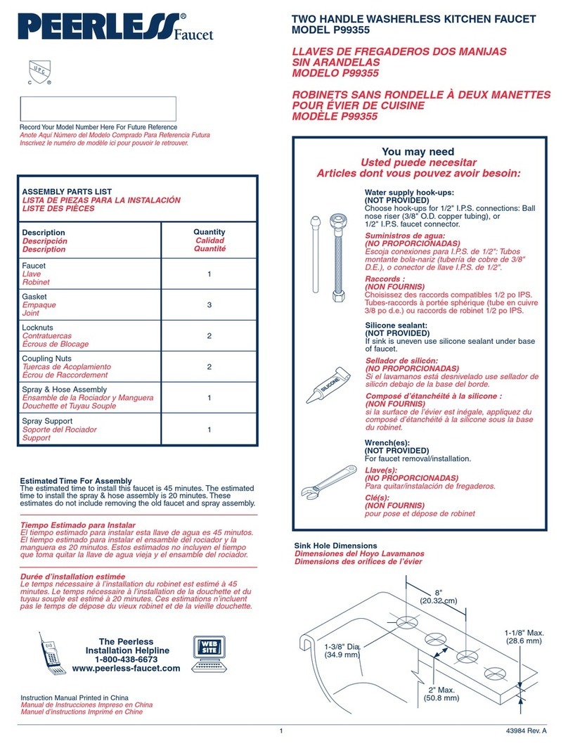 PEERLESS P99355 manual