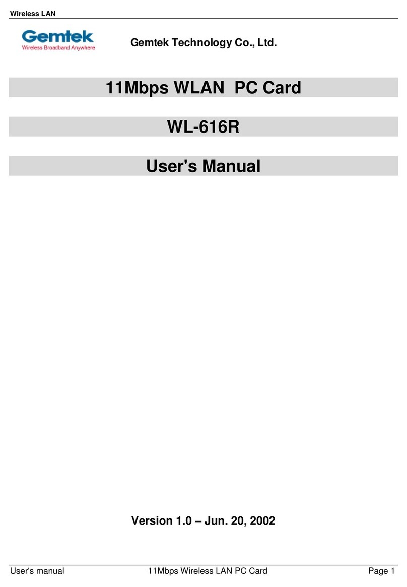 Gemtek WL-616R user manual