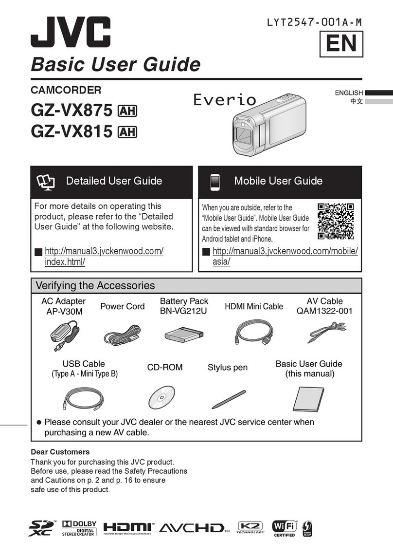 JVC Everio GZ-VX875AH Operating and maintenance manual JVC Everio GZ-VX875AH Operating and maintenance manual