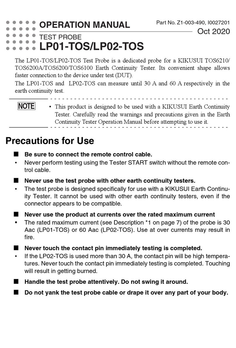 Kikusui LP01-TOS Operation manual