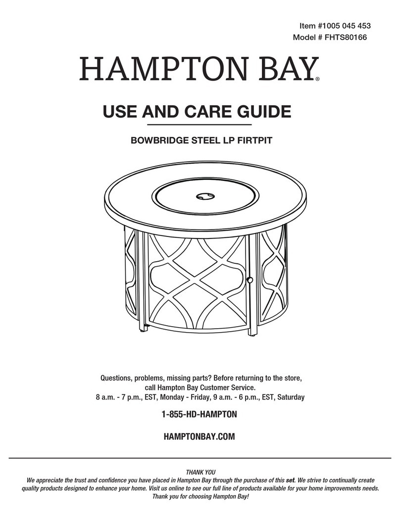 HAMPTON BAY BOWBRIDGE STEEL LP FIRTPIT FHTS80166 User manual HAMPTON BAY BOWBRIDGE STEEL LP FIRTPIT FHTS80166 User manual