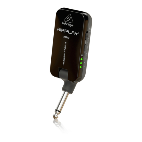 Behringer AIRPLAY GUITAR AG10 quick start guide