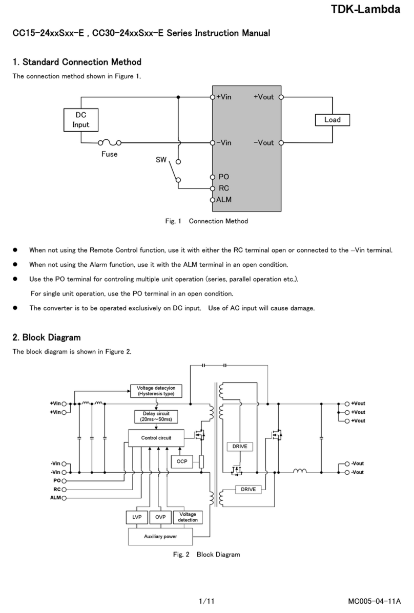 TDK-Lambda CC-P-E Series instruction manual