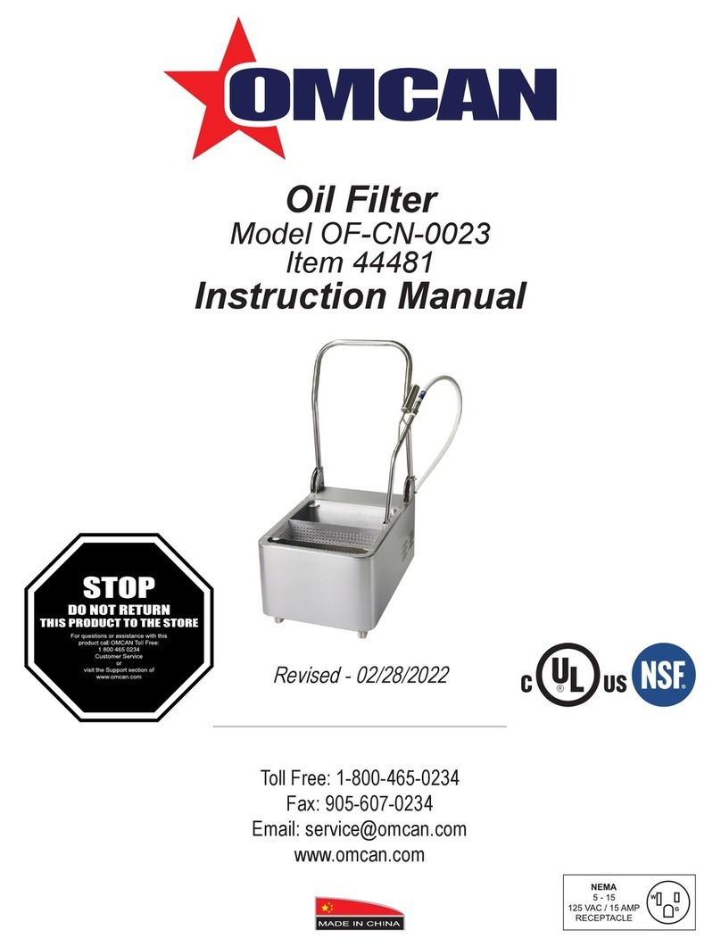 Omcan OF-CN-0023 instruction manual Omcan OF-CN-0023 instruction manual