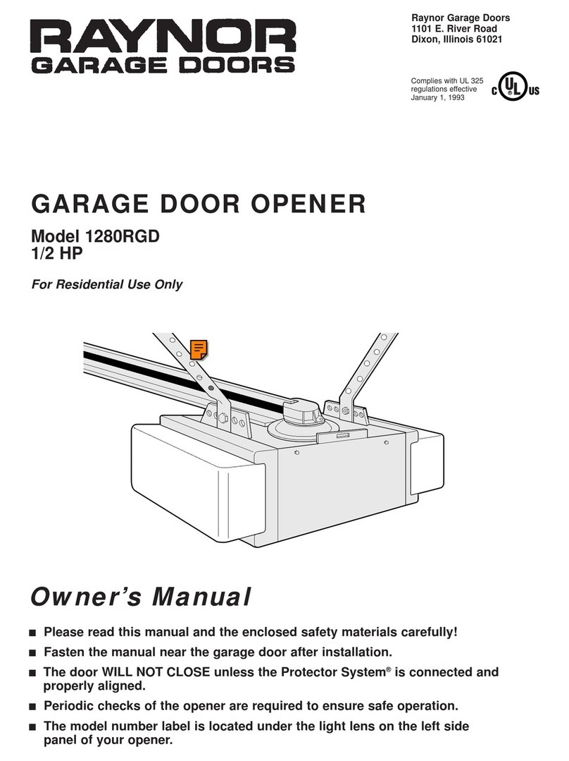 Raynor 1280RGD User manual