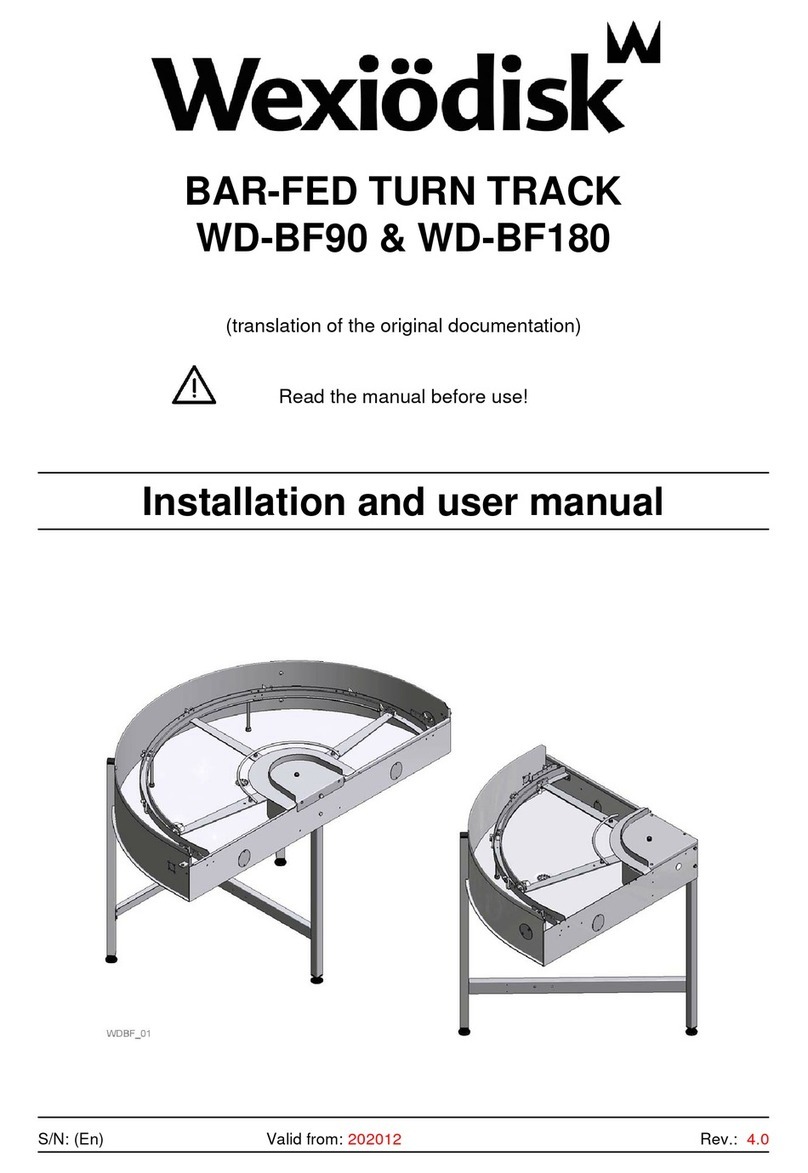 Wexiodisk WD-BF90 Installation and user manual